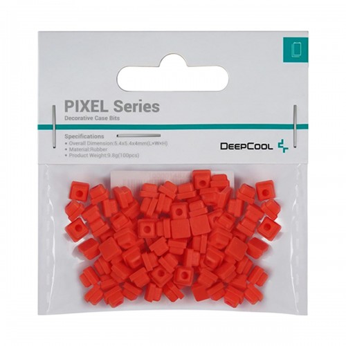 DeepCool PIXEL Series Silicone Case Bits, 100 Pieces — Red