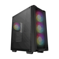 DEEPCOOL CC560 MESH V2 ARGB Tempered Glass Mid Tower ATX Case — Black