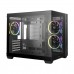 DEEPCOOL CG330 3F ARGB Tempered Glass Dual Chamber Mini Tower Micro ATX Case — Black
