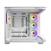 FSP M580 ARGB Tempered Glass Dual Chamber Mid Tower ATX Case — White