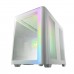 FSP M580 ARGB Tempered Glass Dual Chamber Mid Tower ATX Case — White
