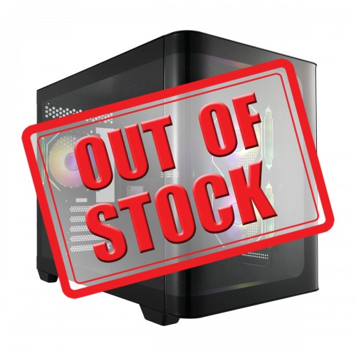FSP S380 ARGB Curved Tempered Glass Dual Chamber Mini Tower Micro ATX Case — Black