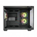 FSP S380 ARGB Curved Tempered Glass Dual Chamber Mini Tower Micro ATX Case with FSP VITA GM Series VITA-750GM 80 PLUS Gold Fully Modular PCIe 5.1 12VHPWR 12V-2x6 ATX 3.1 PSU, 750w — Black