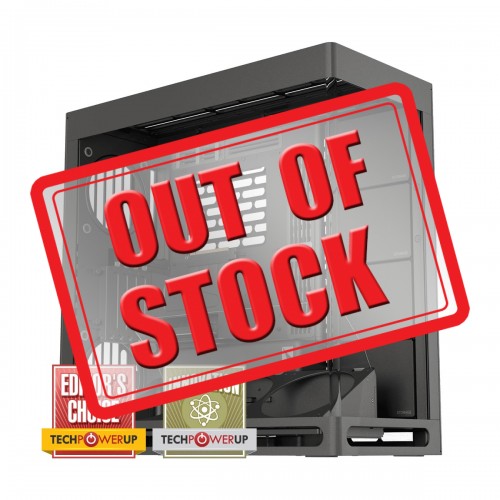 HAVN HS 420 VGPU Panoramic Tempered Glass Mid Tower E-ATX Case with Vertical GPU Mount — Black