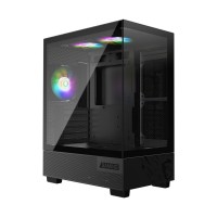 MSI PAG PANO M110A Auto RGB Tempered Glass Mini Tower Micro ATX Case — Black