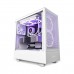 NZXT H5 FLOW Tempered Glass Mid Tower ATX Case — Matte White