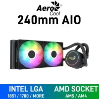 AeroCool ABYSS L240R ARGB AIO Liquid Cooler, 240mm — Black