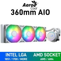 AeroCool ABYSS L360R ARGB AIO Liquid Cooler, 360mm — White