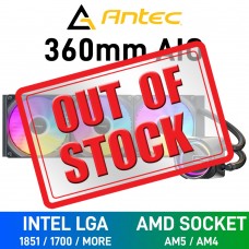 Antec SKELETON 360 ARGB AIO Liquid Cooler, 360mm — Black Antec SKELETON 360 ARGB AIO Liquid Cooler, 360mm — Black