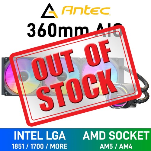 Antec SKELETON 360 ARGB AIO Liquid Cooler, 360mm — Black