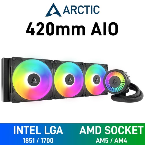 Arctic Liquid Freezer III PRO 420 ARGB AIO Liquid Cooler, 420mm — Black