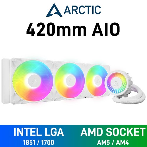 Arctic Liquid Freezer III PRO 420 ARGB AIO Liquid Cooler, 420mm — White