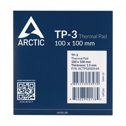 Arctic TP-3 Premium Performance Thermal Pad, 100x100x1.5mm, Single Pack