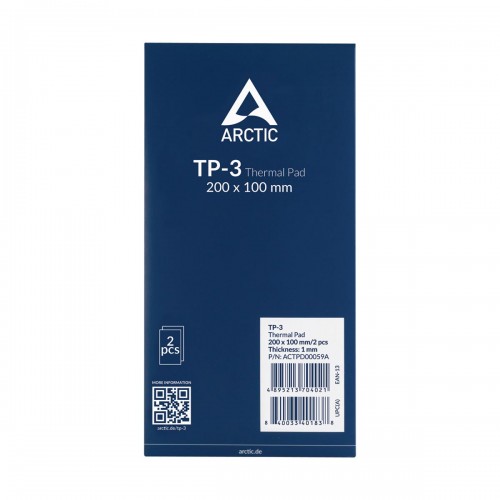 Arctic TP-3 Premium Performance Thermal Pad, 200x100x1.0mm, Twin Pack