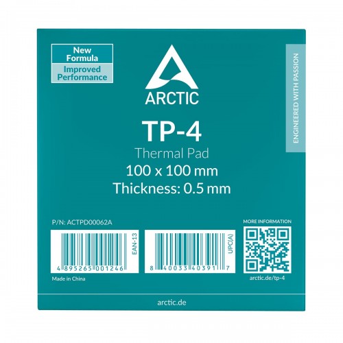 Arctic TP-4 Premium Performance Thermal Pad, 100x100x0.5mm, Single Pack
