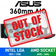 ASUS MAX GAMING LC 360 ARGB LCD AIO Liquid Cooler with LCD Display, 360mm — Black