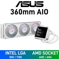 ASUS ROG STRIX IV 360 ARGB LCD WHITE EDITION AIO Liquid Cooler with LCD Display, 360mm — White ASUS ROG STRIX IV 360 ARGB LCD WHITE EDITION AIO Liquid Cooler with LCD Display, 360mm — White