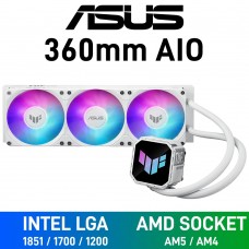 ASUS TUF GAMING LC III 360 ARGB WHITE EDITION AIO Liquid Cooler, 360mm — White ASUS TUF GAMING LC III 360 ARGB WHITE EDITION AIO Liquid Cooler, 360mm — White