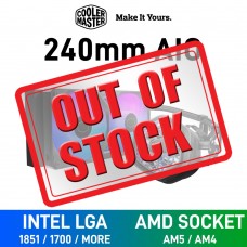 Cooler Master MasterLiquid ATMOS II VRM FAN ARGB AIO Liquid Cooler, 240mm — Black