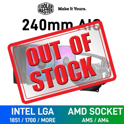 Cooler Master MasterLiquid CORE NEX ARGB AIO Liquid Cooler with Infinity Mirror, 240mm — Black Cooler Master MasterLiquid CORE NEX ARGB AIO Liquid Cooler with Infinity Mirror, 240mm — Black