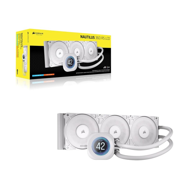 CORSAIR NATILUS 360 RS LCD ホワイト Corsair CW-9061034-WW NAUTILUS 360 RS LCD 360mm White Liquid CPU