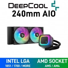 DEEPCOOL LE240 V2 ARGB AIO Liquid Cooler, 240mm — Black