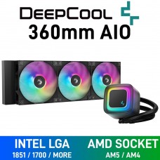 DEEPCOOL LE360 V2 ARGB AIO Liquid Cooler, 360mm — Black