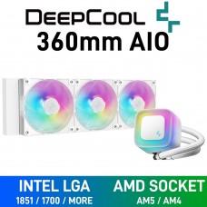 DEEPCOOL LE360 WH V2 ARGB AIO Liquid Cooler, 360mm — White
