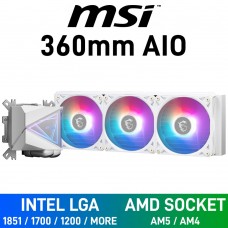 MSI MAG CORELIQUID I360 ARGB AIO Liquid Cooler, 360mm — White