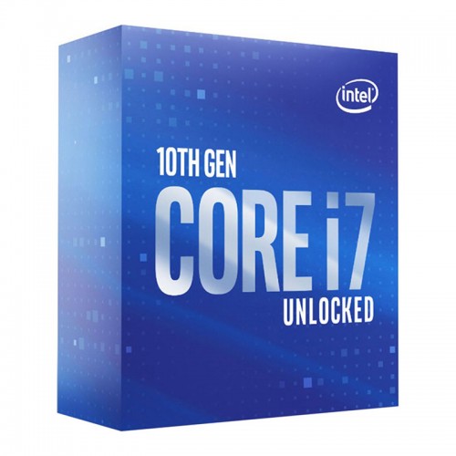 Intel Core i7-10700K Octa Core CPU with HyperThreading, No Cooler, Unlocked Multiplier, LGA1200, 3.8GHz (5.1GHz Turbo)