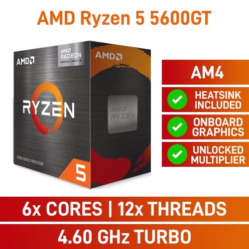AMD Ryzen 5 5600GT 6 Core CPU, Socket AM4, 3.6GHz (4.6GHz Boost)