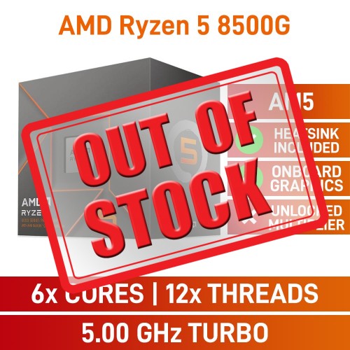 AMD Ryzen 5 8500G 6-Core CPU, Socket AM5, 3.5GHz (5.0GHz Boost)