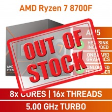 AMD Ryzen 7 AI 8700F 8-Core CPU, Socket AM5, 4.1GHz (5.0GHz Boost) AMD Ryzen 7 AI 8700F 8-Core CPU, Socket AM5, 4.1GHz (5.0GHz Boost)