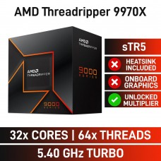AMD Ryzen Threadripper 9970X 32-Core CPU, Socket sTR5, 3.2GHz (5.4GHz Boost)