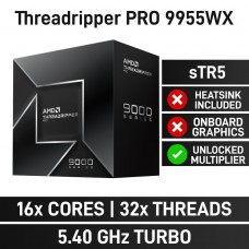 AMD Ryzen Threadripper PRO 9955WX 16-Core CPU, Socket sTR5, 4.5GHz (5.4GHz Boost)
