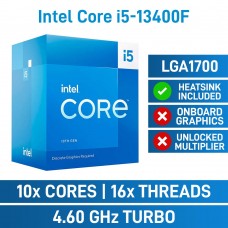 Intel Core i5-13400F 10 Core CPU with HyperThreading, No Integrated Graphics, LGA1700, 2.5GHz (4.6GHz Turbo)
