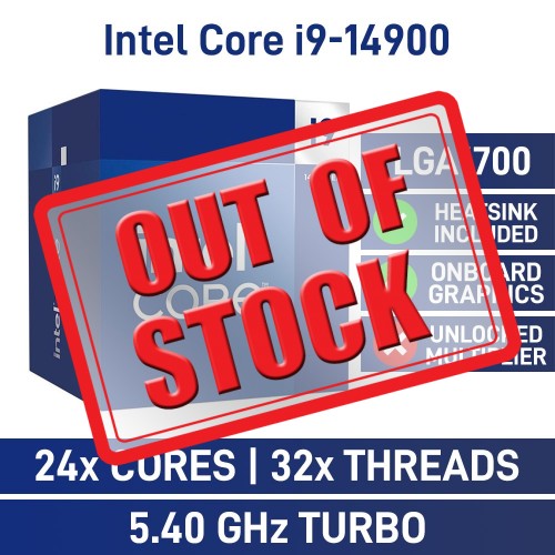 Intel Core i9-14900 24 Core CPU, LGA1700, 2.0GHz (5.4GHz Turbo)
