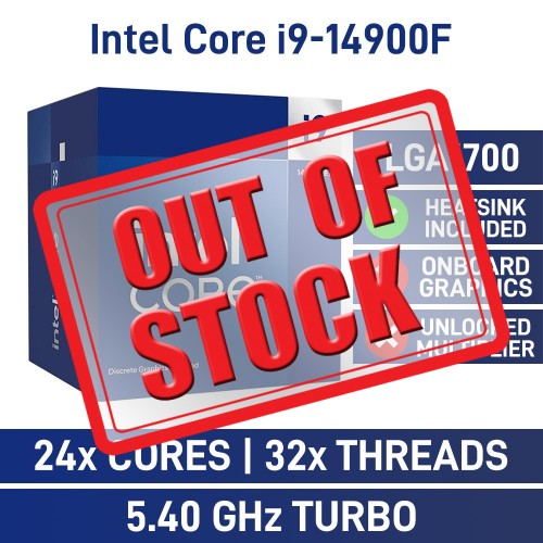 Intel Core i9-14900F 24 Core CPU, LGA1700, 2.0GHz (5.4GHz Turbo)