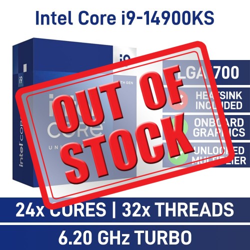 Intel Core i9-14900KS 24 Core CPU, No Cooler, LGA1700, 3.2GHz (6.2GHz Turbo)