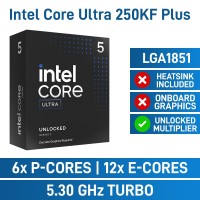 Intel Core Ultra 5 250KF PLUS 18 Core CPU, No Cooler, LGA1851, 4.2GHz (5.3GHz Turbo)