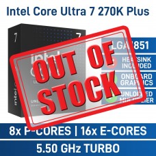 Intel Core Ultra 7 270K PLUS 24 Core CPU, No Cooler, LGA1851, 3.7GHz (5.5GHz Turbo)