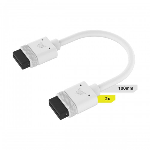 Corsair iCUE LINK 2x 100mm Straight Cables — White