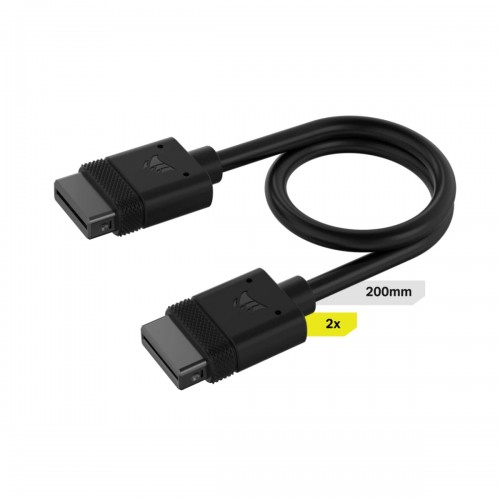 Corsair iCUE LINK 2x 200mm Straight Cables — Black Corsair iCUE LINK 2x 200mm Straight Cables — Black