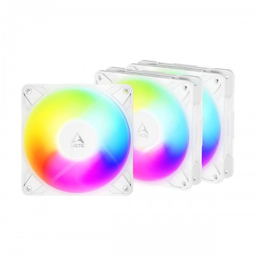 Arctic P12 PRO REVERSE ARGB Reverse Flow 120mm Case Fan Triple Pack — White Arctic P12 PRO REVERSE ARGB Reverse Flow 120mm Case Fan Triple Pack — White
