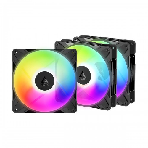 Arctic P14 PRO REVERSE ARGB Reverse Flow 140mm Case Fan Triple Pack — Black