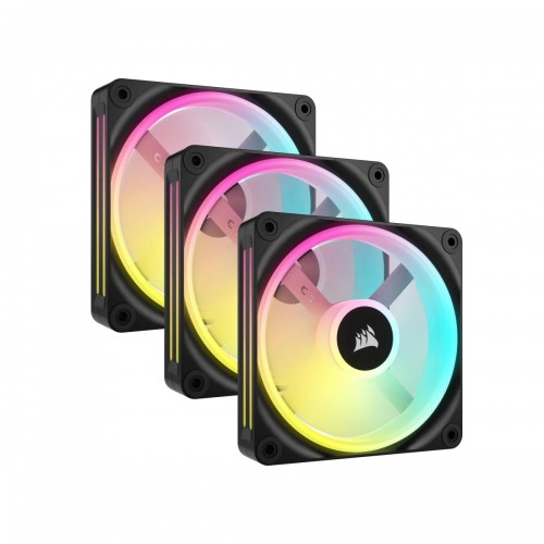 Corsair iCUE LINK QX120 RGB 3 Fan Starter Kit with iCUE LINK System Hub, 120mm — Black