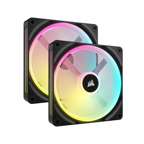 Corsair iCUE LINK QX140 RGB 2 Fan Starter Kit with iCUE LINK System Hub, 140mm — Black