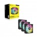 Corsair iCUE ML120 RGB ELITE Magnetic Levitation Premium LED Fan, 3 Pack with Lighting Node CORE Controller, 120mm — Black