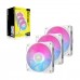 Corsair iCUE LINK RX120 RGB Fan Starter Kit, 120mm, 3 Pack with Controller — White