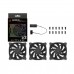 InWin SIRIUS EXTREME ASE120 ARGB High-Performance Fan, 120mm, 3 Pack with Controller — Black